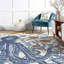 Tapis bleu / orange Thomas Paul-964278087