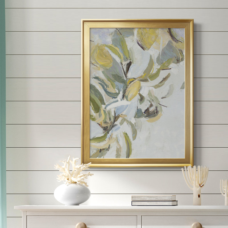 Toile encadrée de qualité supérieure Lemon Pears - prête à être accrochée, H 18,5 po x l 24,5 po x P 1,5 po