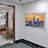 Floating Acrylic Wall Frame with Silver Stand Off Caps: 30" x 40" Graphic Size, Overall Frame Size: 34" x 44"