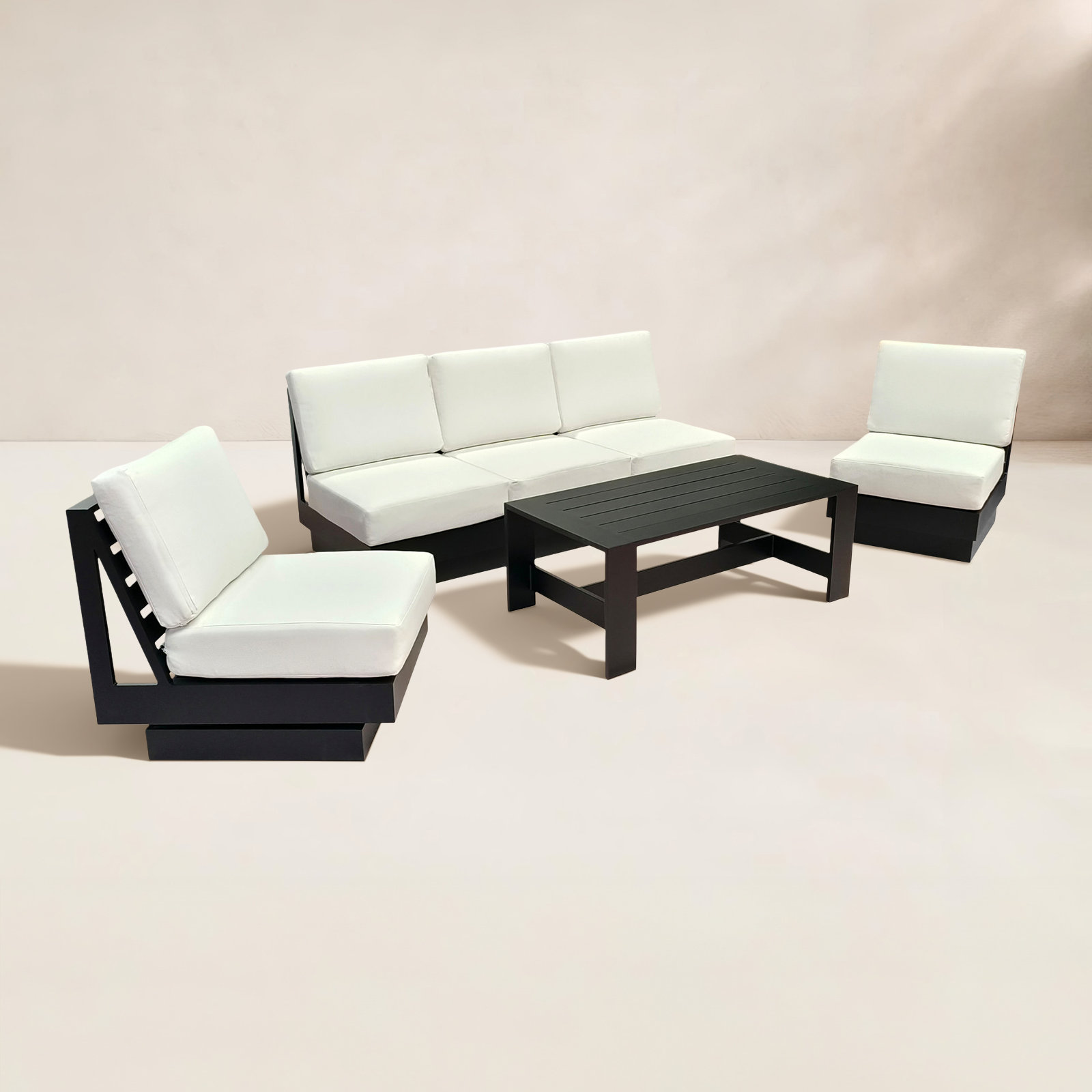 Lucca 4 -Piece Outdoor Seating Group with Sunbrella Cushions