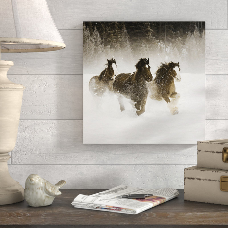 «Winter Roundup II», photographie, Toile tendue, H 10 po x l 10 po x P 1,5 po