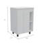 Meuble-lavabo 24 po Meka, deux tablettes extérieures, armoire à deux portes - blanc
