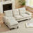86.22" Chenille Sectional Sofa With Ottoman-30534548