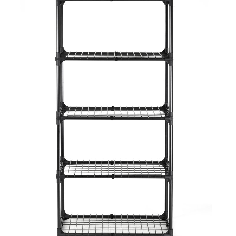5-Shelf Shelf With Cover - For Office Efficiency Wire Rack Rust Versatile Homes