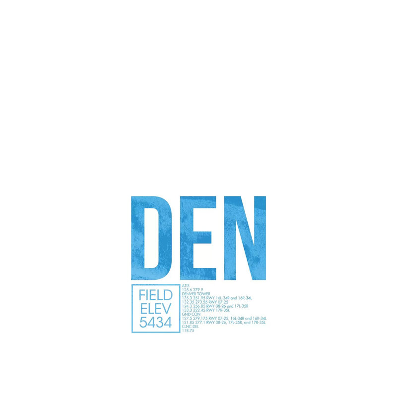 DEN Air Traffic Control, Denver 1 Piece Wrapped Canvas Wall Art, 152.5 cm H x 101.5 cm W