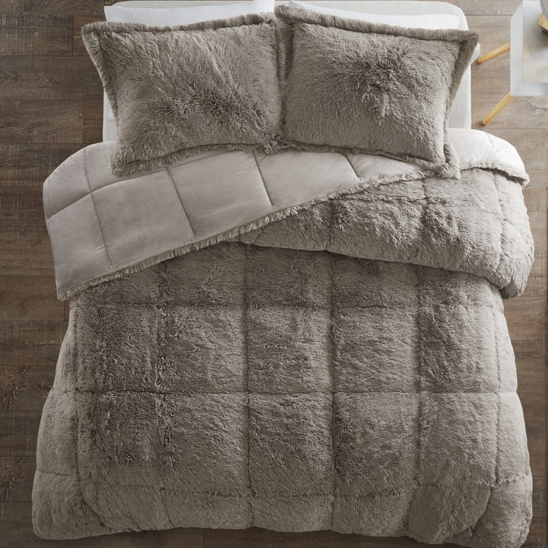 Comforter Set, Twin Comforter + 1 Sham, Gray