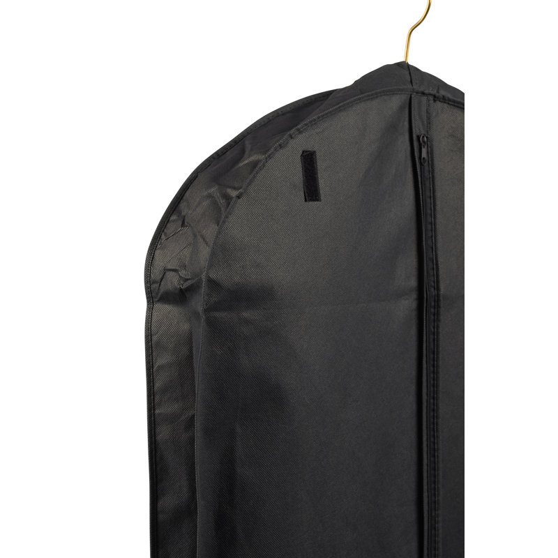Black Breathable Polypropylene Suit Garment Bag with Handles