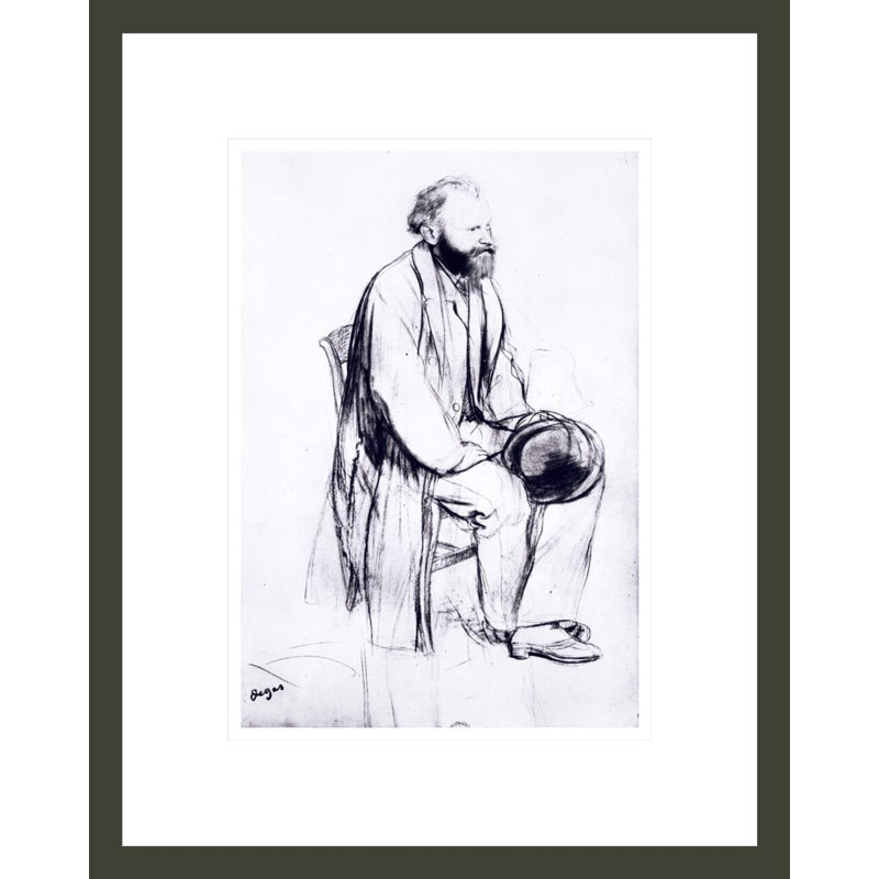 Étude pour un portrait de Manet par Edgar Degas, impression giclée encadrée, H 16,75 po x l 13,34 po