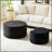 Nesting Coffee Table Set Of 2, Upholstered Round Tables For Living Room, Modern Foam Ottoman And Side Table, No Assembly Required-977535152