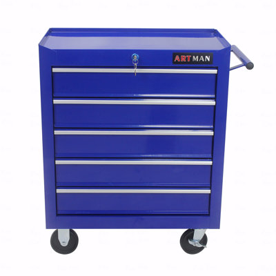 5 Drawer Tool Chest Cabinet Tool Storage Cabinet For Garage Storage With 4 Wheels And Locking System Tool Cabinet Category