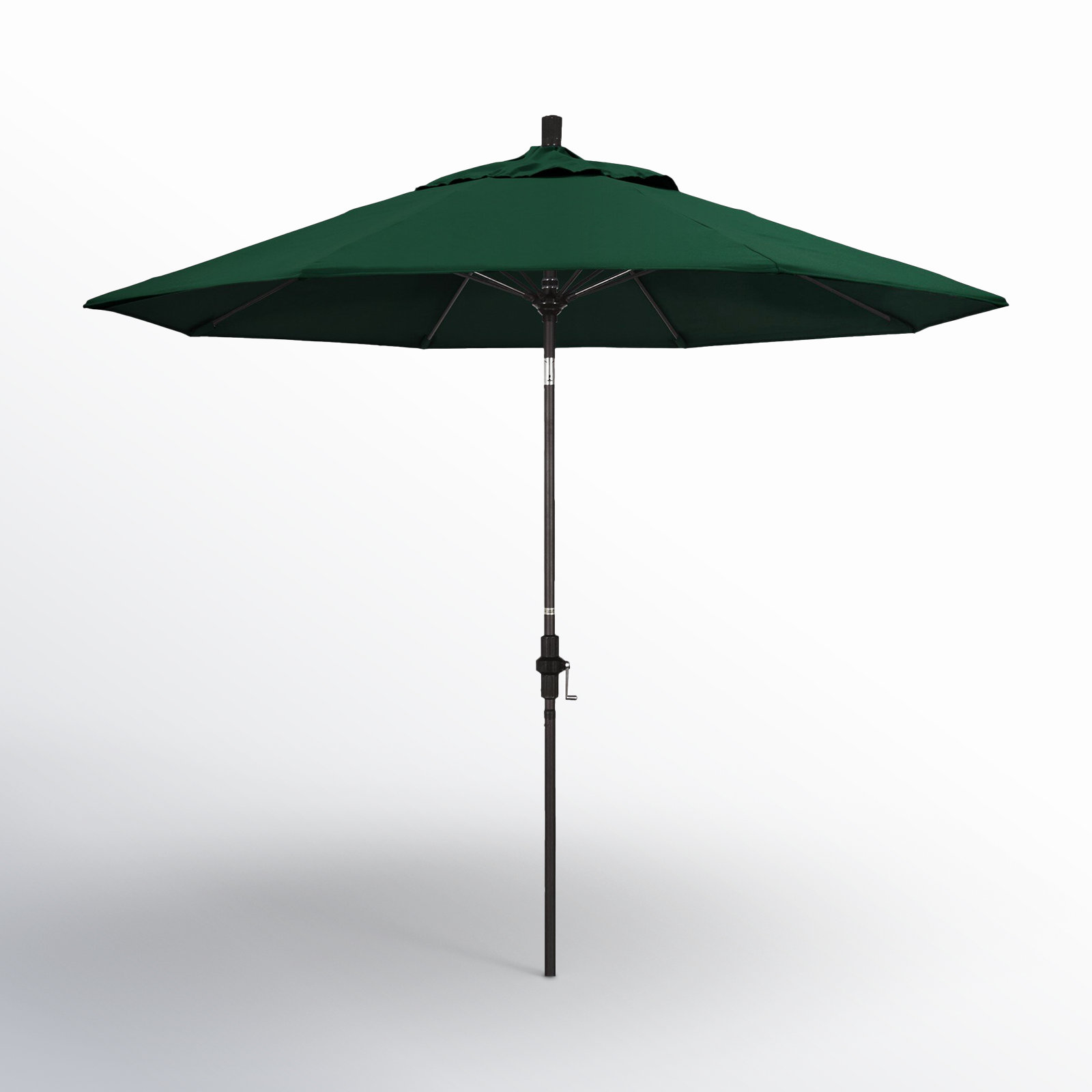 Roverta 9' Market Sunbrella® Umbrella, Canvas Forest Green Sunbrella® Canvas, Black