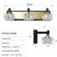 Luxueux luminaire de salle de bain sur miroir - Lampe murale en cristal et rouille moderne