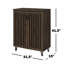 Armoire de rangement pour chaussures 2 portes, chêne fumé