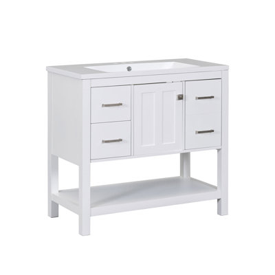 Caponi 36'' Free Standing Single Bathroom Vanity with Resin Top -  Red Barrel StudioÂ®, C08027F3F3704D28B7783E04BF5F6432