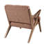 Fauteuil Mid-Century moderne avec base en bois massif, coussins orange, l 30 po x H 32,5 po et l 33,5 po-1168390805