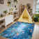 Jungle Animal Print Washable Area Rugs for Bedroom Aesthetic, Non Slip Boho Carpet