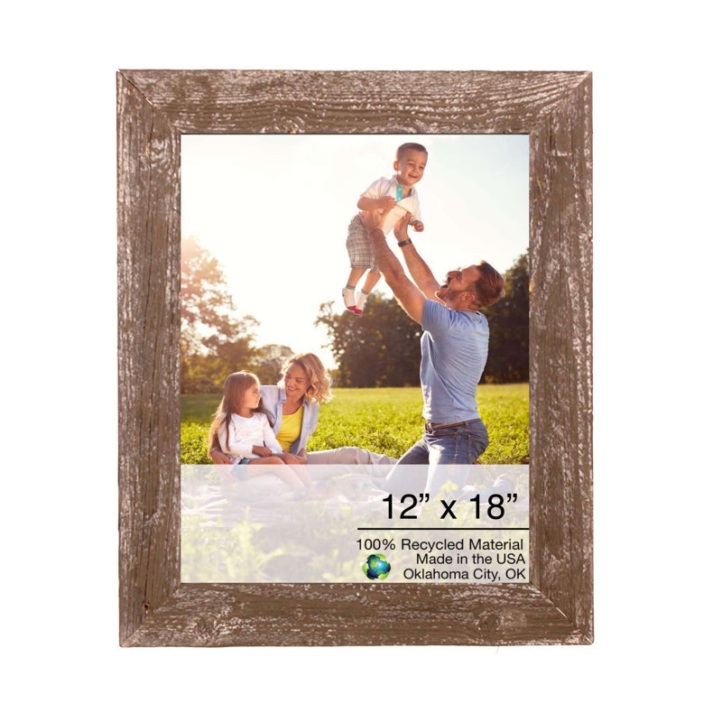 Cadre photo espresso rustique 11 x 17, 15 po x 21 po, Brun