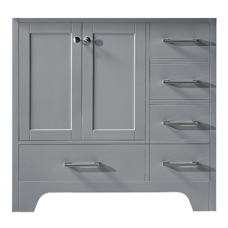 Base de meuble-lavabo simple 36 po Cassel seulement, Gris taupe
