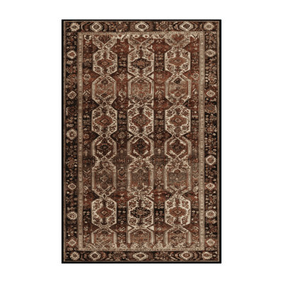 Tapis brun turc lavable à la machine