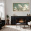«Relaxing Calm Green Clouds», impression sur toile encadrée surdimensionnée-111654000-111654002