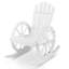 Chaise berçante d'extérieur en bois massif de 23,5 pouces inspirée d'un chariot Adirondack-556879633