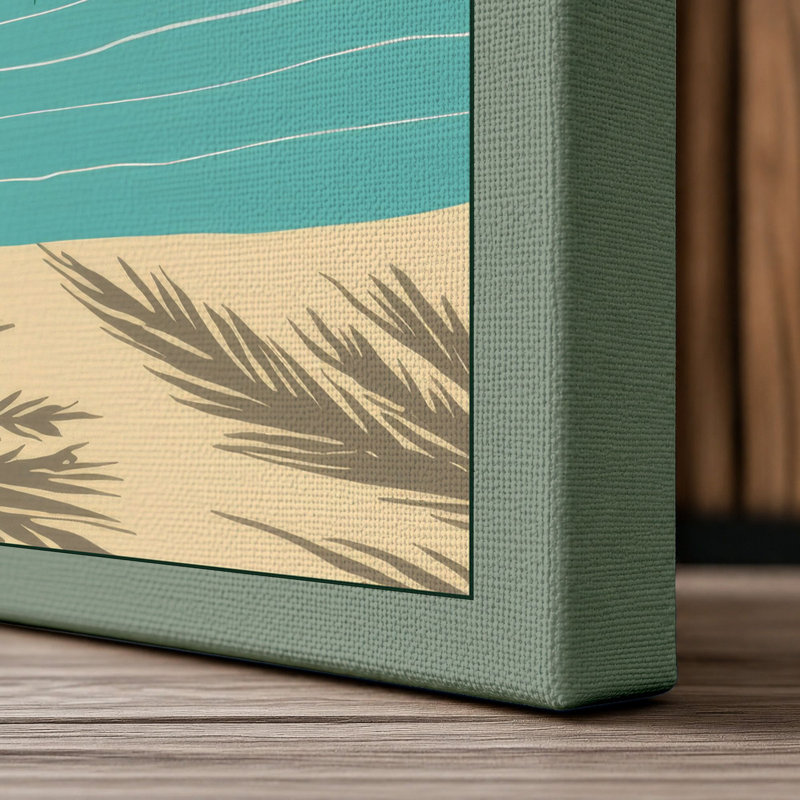 Waterfront Tropical - Wrapped Canvas, 18x12 - 45.7 x 30.5 cm, Sage Border