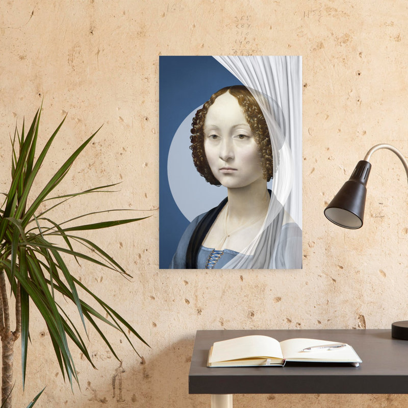 Ginevra De 'Benci - Moderned Art Classic Modern Contemporary Portrait Art mural, H 24 po x l 16 po