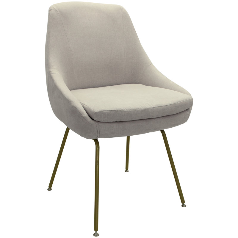 Chaise d'appoint Alizae, Beige, Or