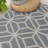 Pissouri Geometric Blue/Gray/Ivory Indoor & Outdoor Area Rug-1020926469