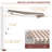 Outsunny 155.81'' W x 0.32'' D Polyester Red/White Cover Retractable