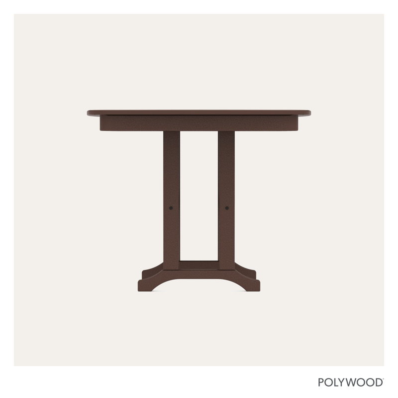 Table de salle à manger POLYWOOD, Acajou, H 29 po x L 36,75 po x l 36,75 po