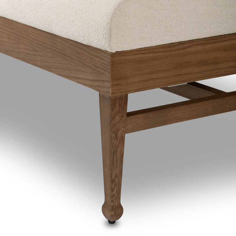 Priscilla LAF Dining Bench-49"-Crypton Wayfarer Snow, 32" H x 72" W x 26.5" D