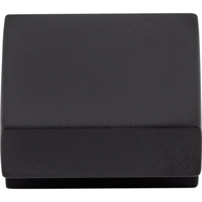 Square 1" Length Square Knob, Flat Black