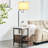 Gorbold 2 Drawers End Table Floor Lamp with Charging Board-620189489