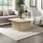 Aurel 31.5" Fluted Square Coffee Table-1711633970