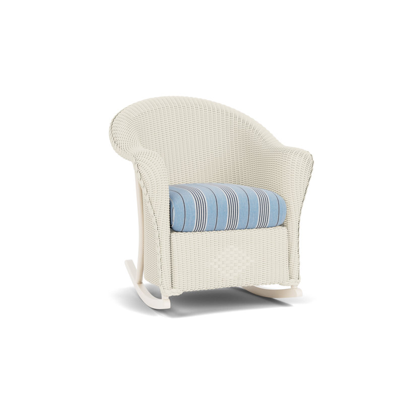 Reflections Outdoor Rocker Chair, Hansen Sky, Ivory