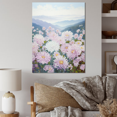 " Mums Flowers In Mountain Scenery II "