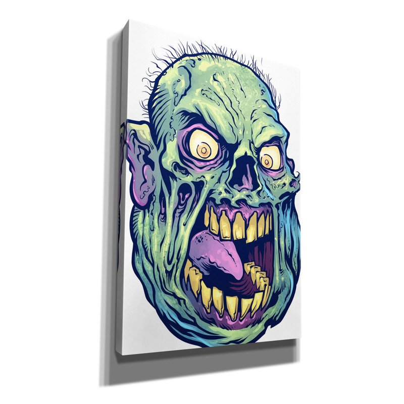 «Deseret Zombie», tête 12 sur toile, H 18 po x l 12 po x P 0,75 po