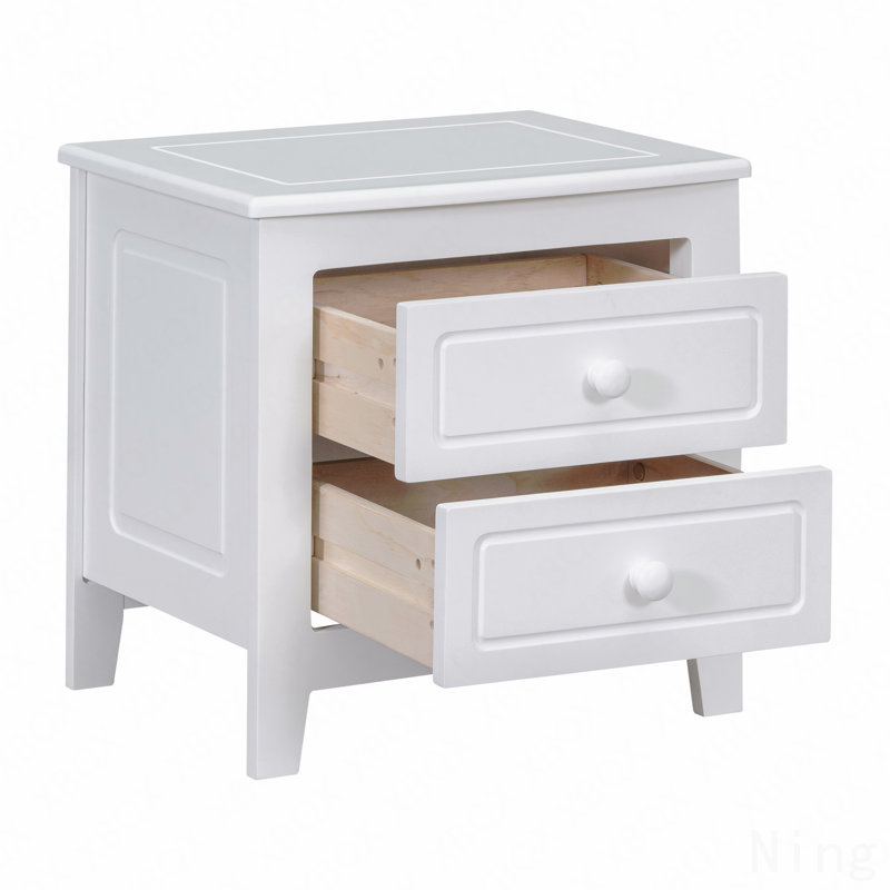 Buono 2 tiroirs au design classique, Blanc