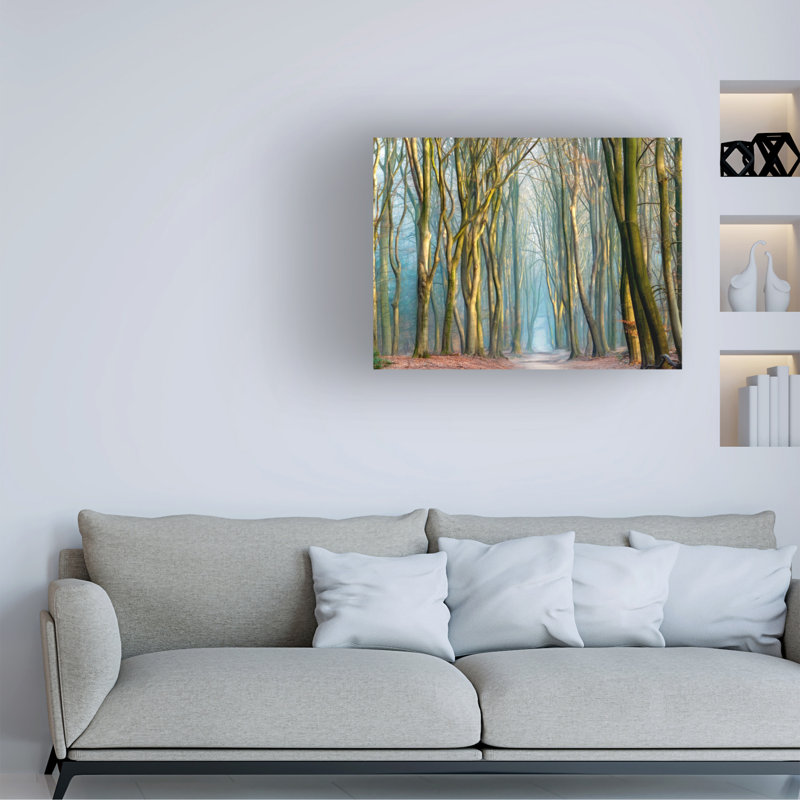 «Light and Trees» par Lars Van de Goor - photographie sur toile tendue, H 24 po x l 32 po x P 2 po