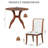 Killian 2-Person Solid Wood Dining Table Set with Upholstered Chairs & Curved Legs-129020341