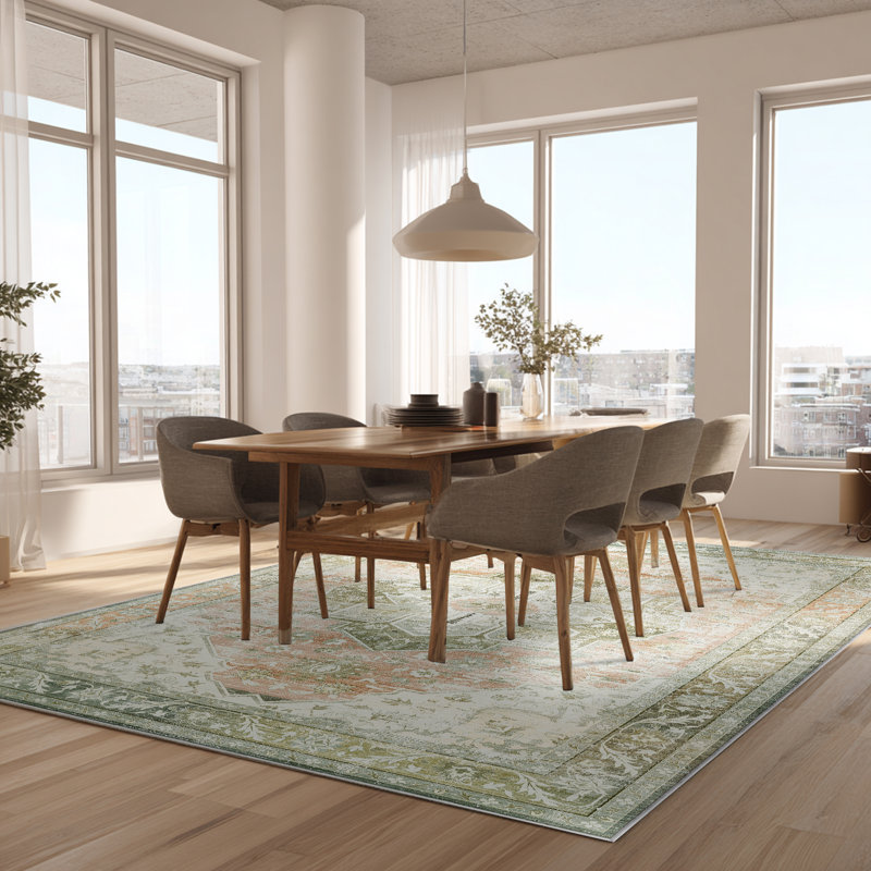 Persian Performance Machine Washable Indoor Area Rug, Rectangle 10' x 8'