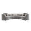 Canapé modulaire Ivria Boucle gris avec 9 coussins