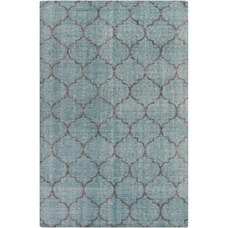 Elsea Hand Knotted Wool Geometric Indoor Rug, Rectangle 8' x 11'