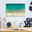 Art mural en verre épique «Aérien Beach» par Brook Page, 16 po x 12 po