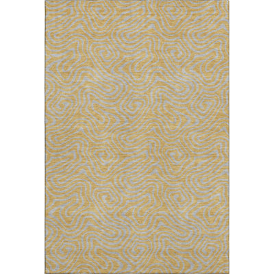 Premium Machine Washable Birchview AMF1031 Swirls Rug