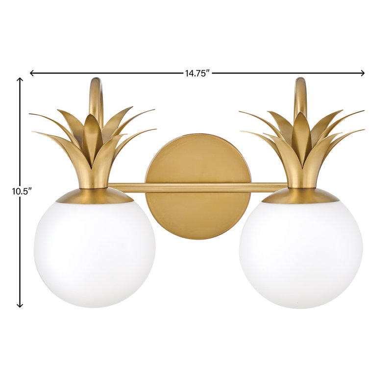 Gazala 2 Light Frosted Dimmable Vanity Light