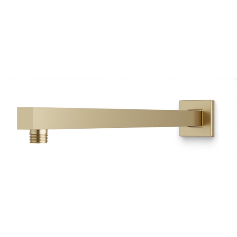 Shower Arm Black, Satin Brass