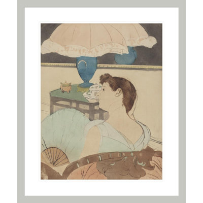 «The Lamp» par Mary Cassatt - estampe numérique encadrée