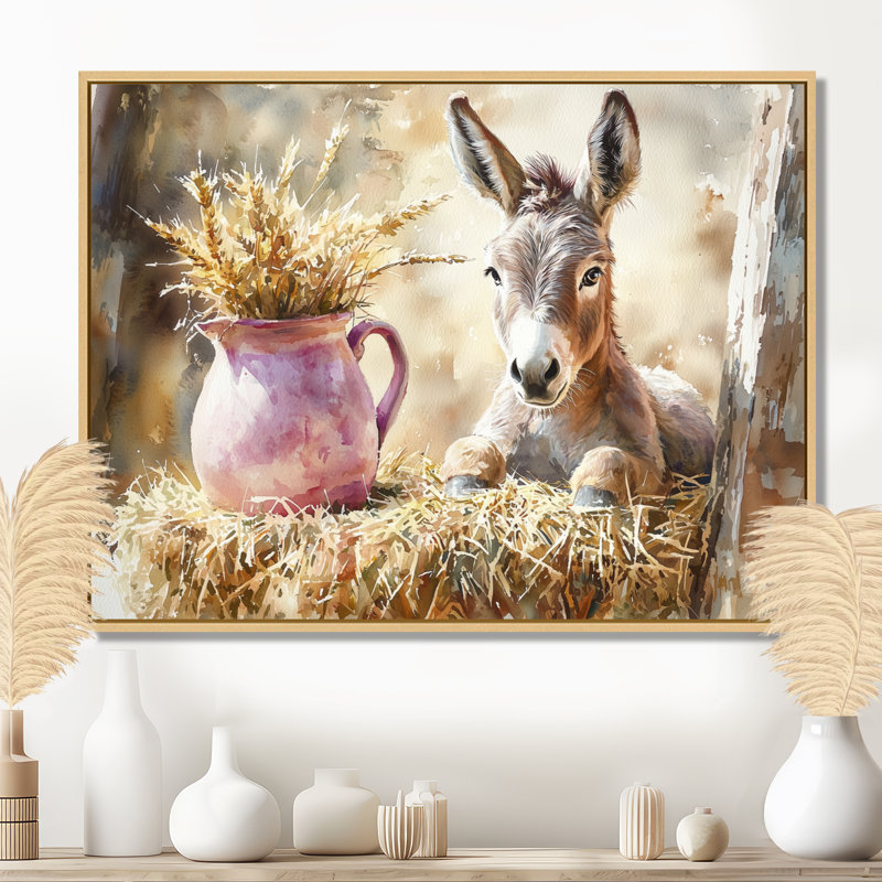 Doelling - Animals Wall Art, H 12 po x l 20 po, Impression encadrée flottante, Crème, crème